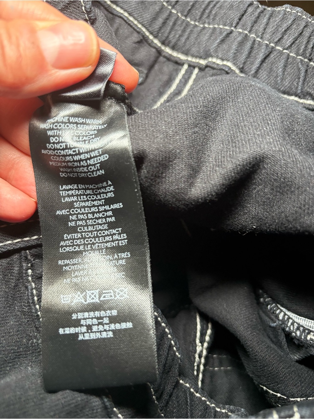 BDG Black Contrast Stitch Cargo Jeans | Urban Outfitters Y2K Utility Pants - Picture 5 of 10